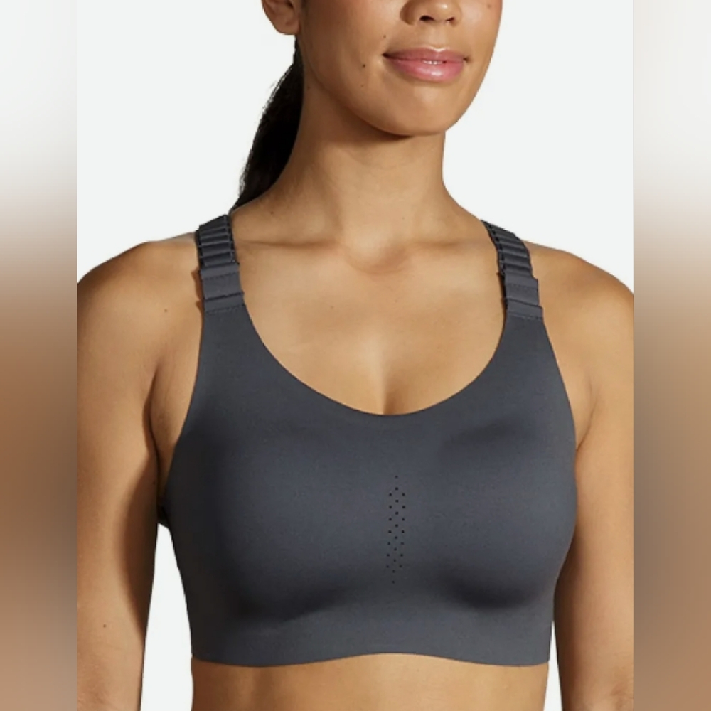 NWT Brooks Women's Dare Racerback Run Bra 2.0 Asphalt 36F Running Activewear